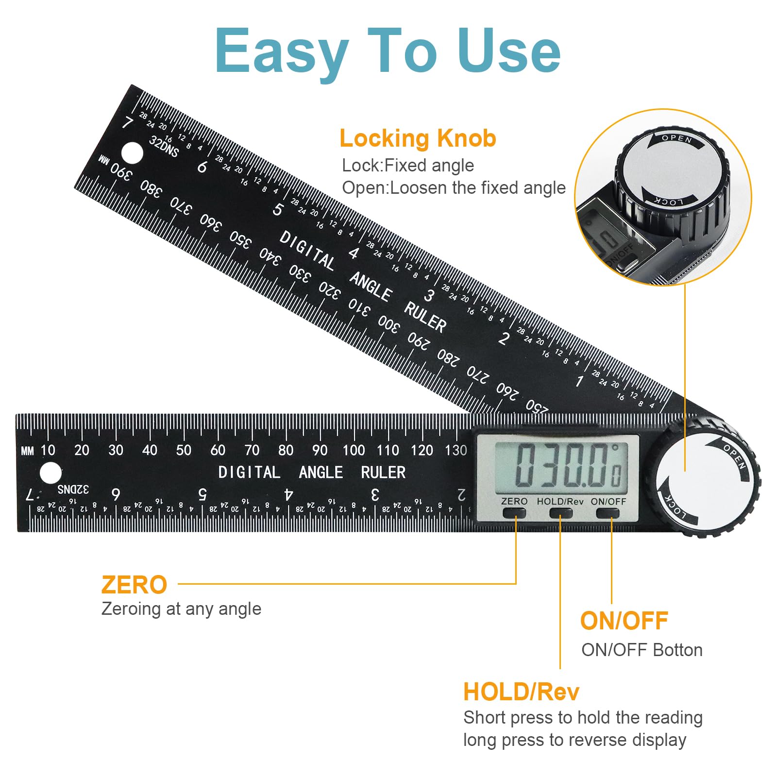 Digital Protractor Angle Finder - 7 Inch -2 Digital Protractor Angle Finder - 7 Inch -2