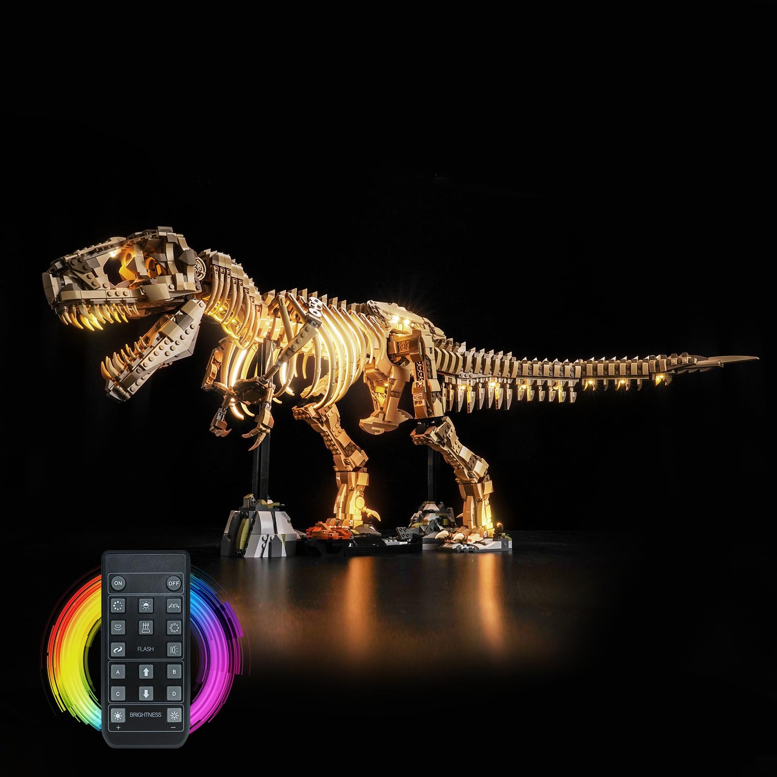 Remote Control Led Light Set Compatible with Lego 76968 Dinosaur Fossils: Tyrannosaurus rex (No Model)