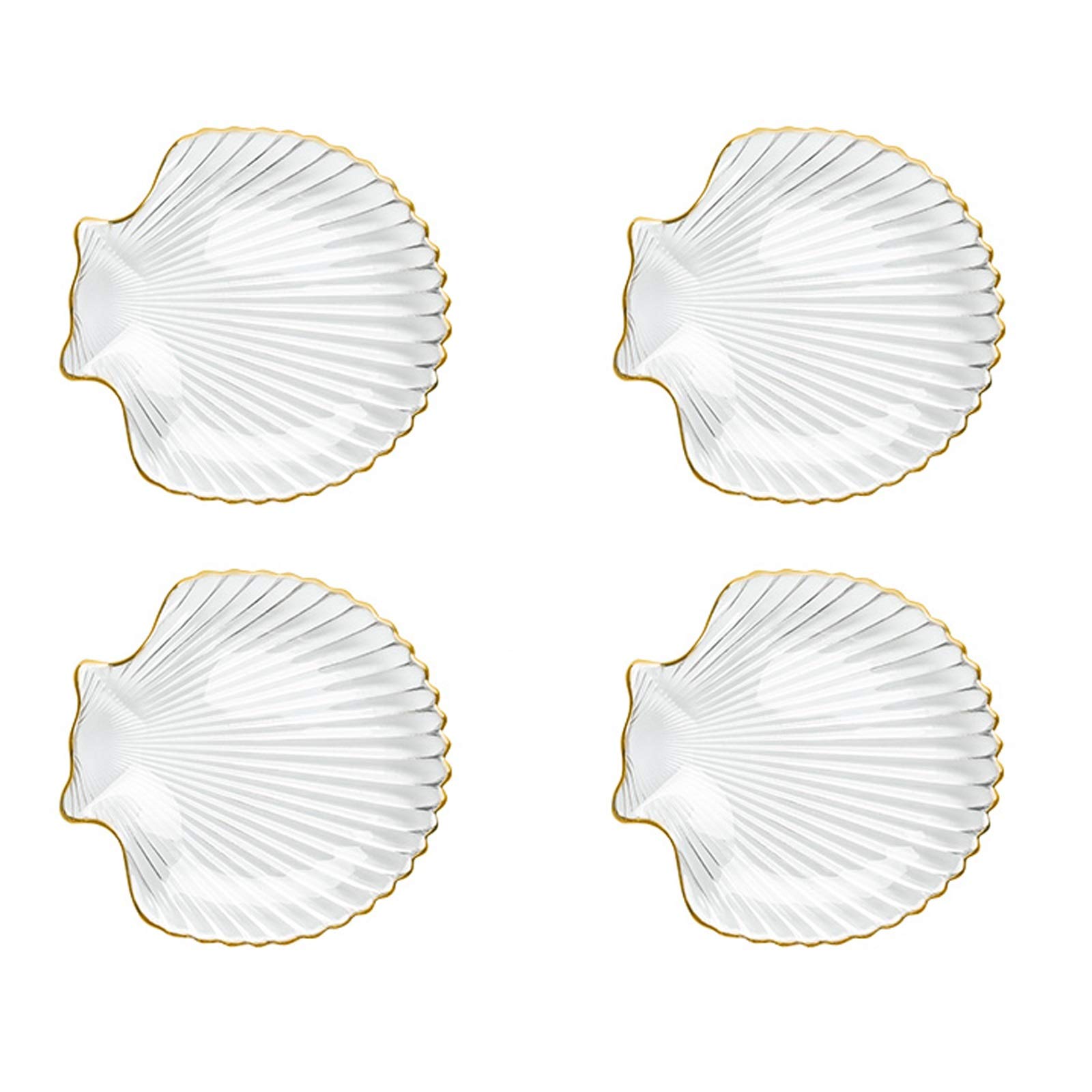 HEXEH Salatteller Mehrzweck-Seitenteller Schüssel Gewürzgerichte Soja-Tauchsauce-Gerichte Klarer stapelbarer Glas Kitchen Prep-Set von 4 Gut for Ketchup Sojasauce Plastikteller