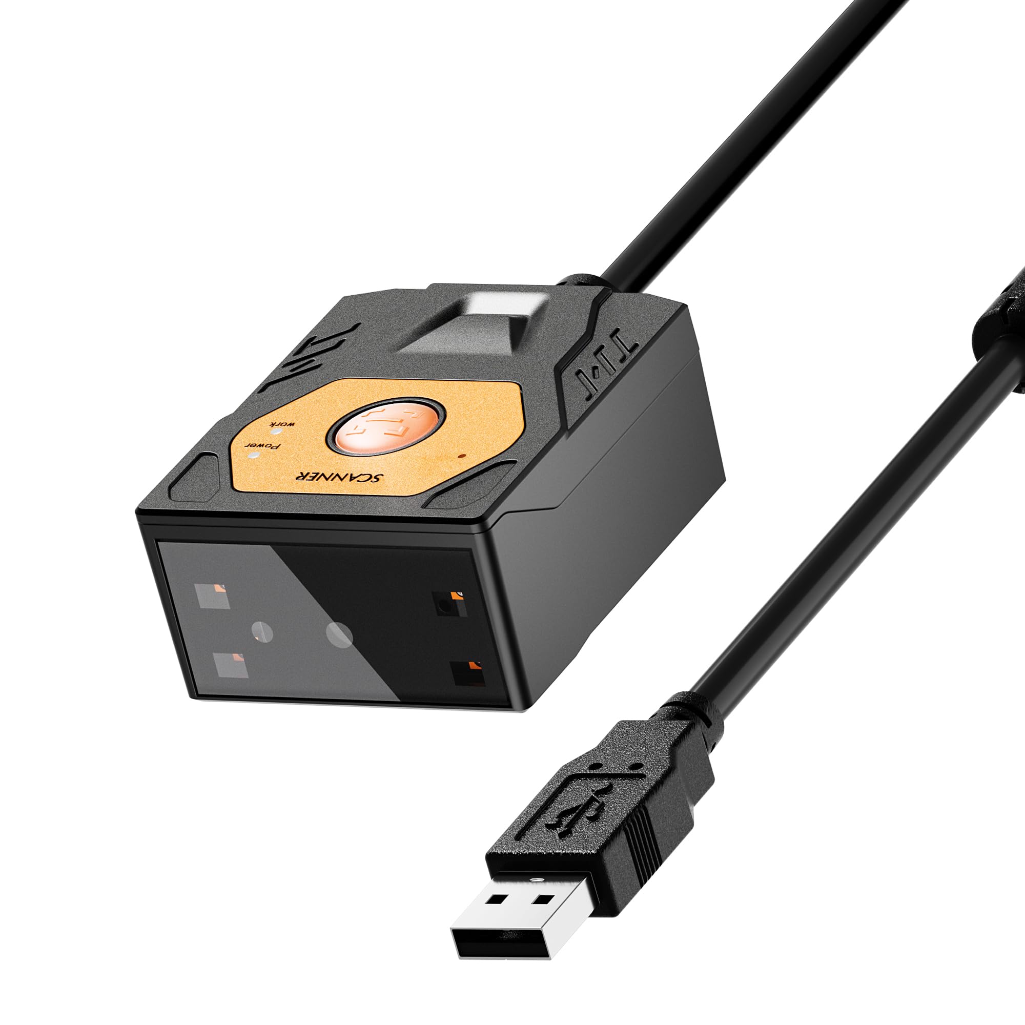 Escáner de código de barras NETUM NT-480 de montaje fijo, escáner de código QR 1D 2D industrial con conexión USB, escáner integrado de detección automática para quiosco, transportador, POS