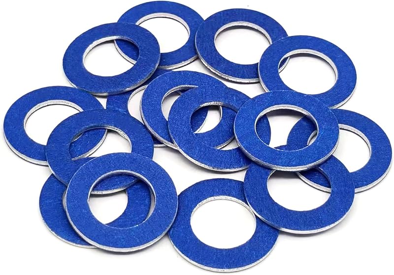 Arruela de vedação do bujão de óleo Vrasly 12 mm em alumínio – Kit com 15 unidades