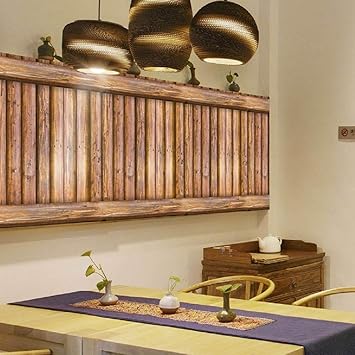 JAAMSO ROYALS New Wooden Design Peel and Stick Self Adhesive Wallpaper, Wall Sticker,Wall Poster, Wallpaper (200 CM  45 CM)