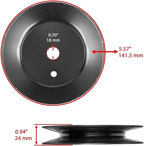 Miniatura 2 de Pieza de repuesto OEM para polea de husillo de cubierta para Troy-Bilt TB2450 13WQ92KP066 17AF2ACP011 Índice de tractor de césped-DDR965-GTF1-65453