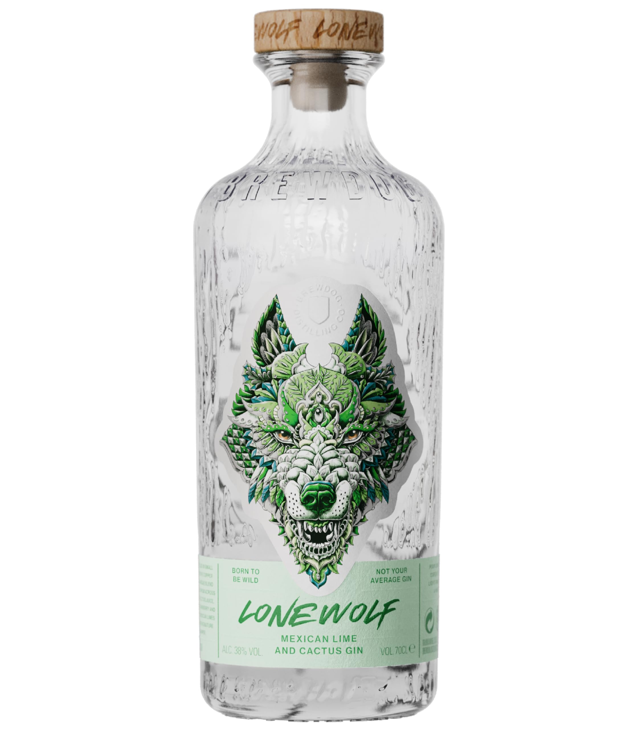 BrewDog | LoneWolf | Mexican Lime Gin | Kaktus und Limette mit Melone | Mit 14 Botanicals | 700ml | 38% vol.