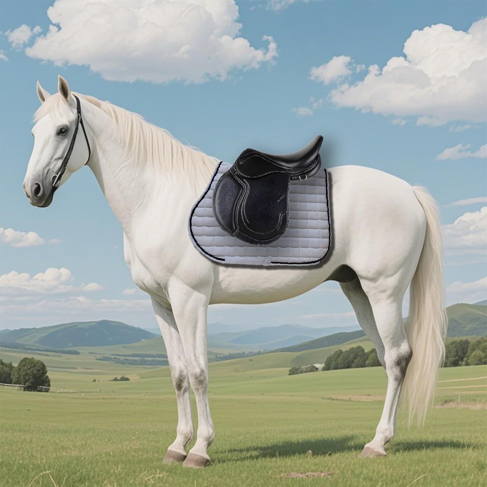 Sella da Salto, Sella Americana, Cavallo da Dressage, Sella Western, Sella da Equitazione, Sella da Corsa, Sella da Cavallo in Pelle Bovina, per Tutti i Tipi di competizioni, Ranch