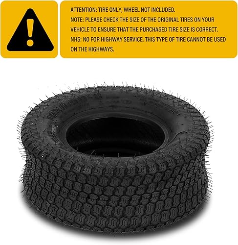 Miniatura 9 de AutoForever Neumáticos de césped para cortacésped de 16 x 6.50-8 de 16 x 6.5 x 8 pulgadas, para tractor de césped y jardín, neumáticos para carrito