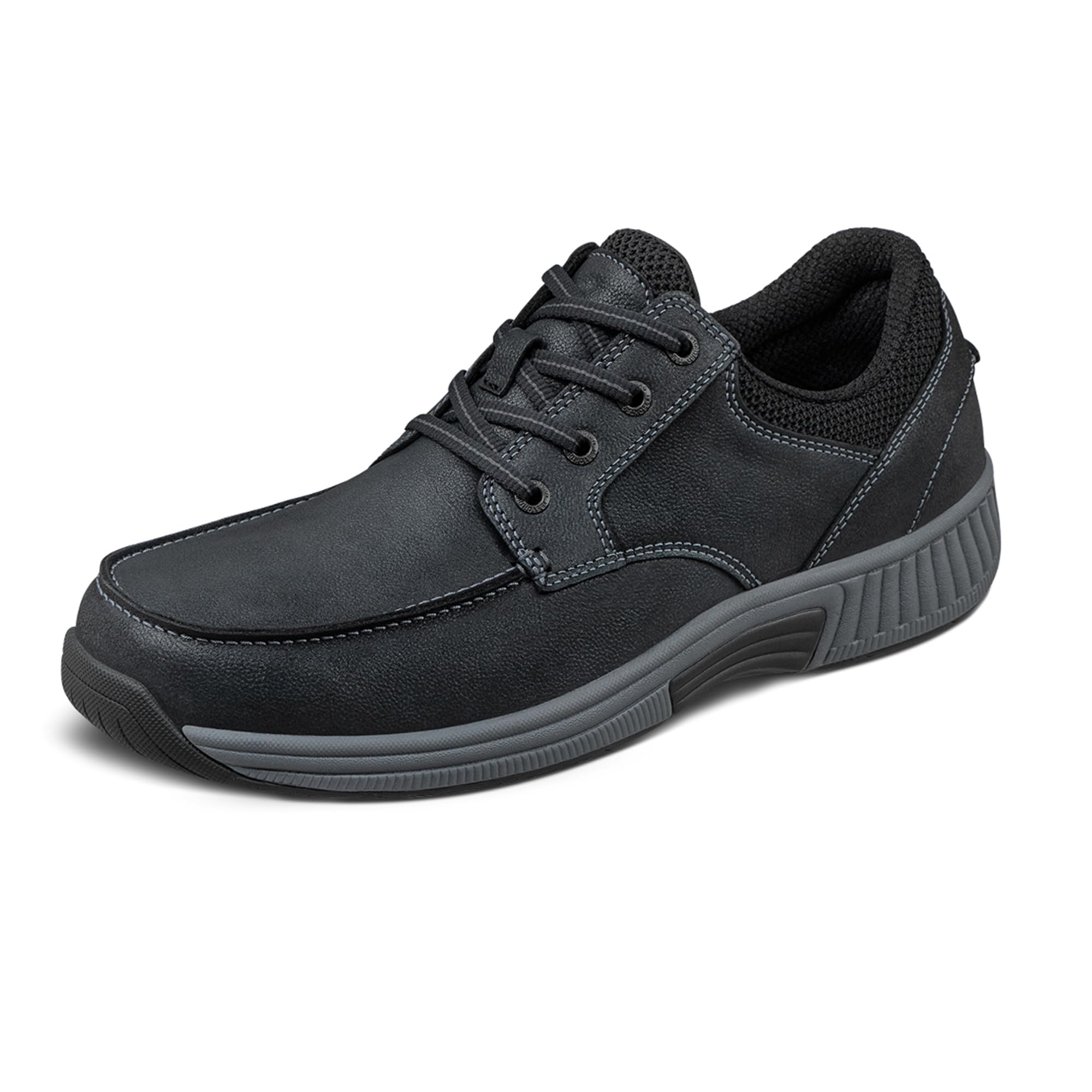 Orthofeet Mens Orthopedic Leather Leo Casual Shoes