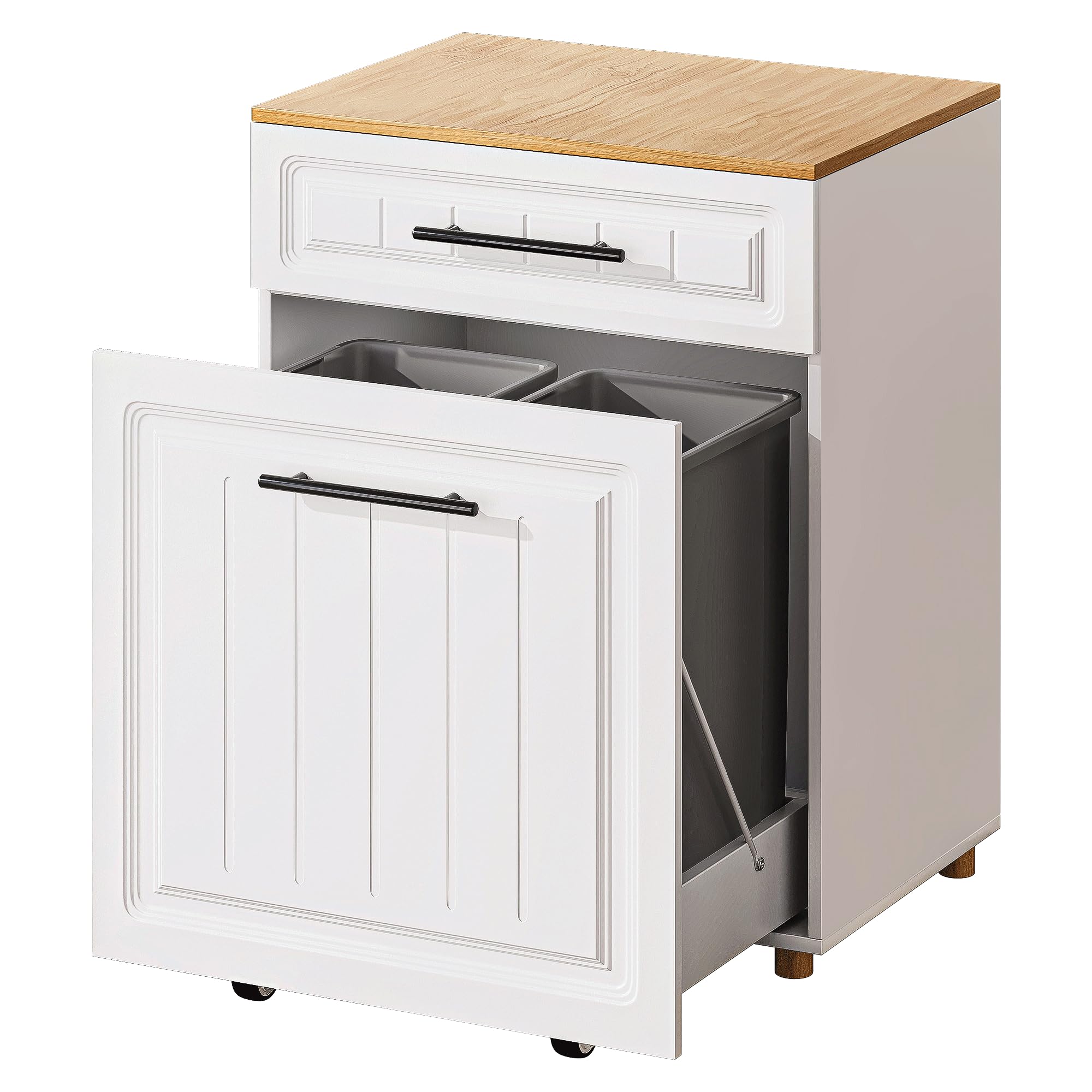 Amazon.com: ZIFTY Double Pull Out Trash Can Cabinet for 2×10