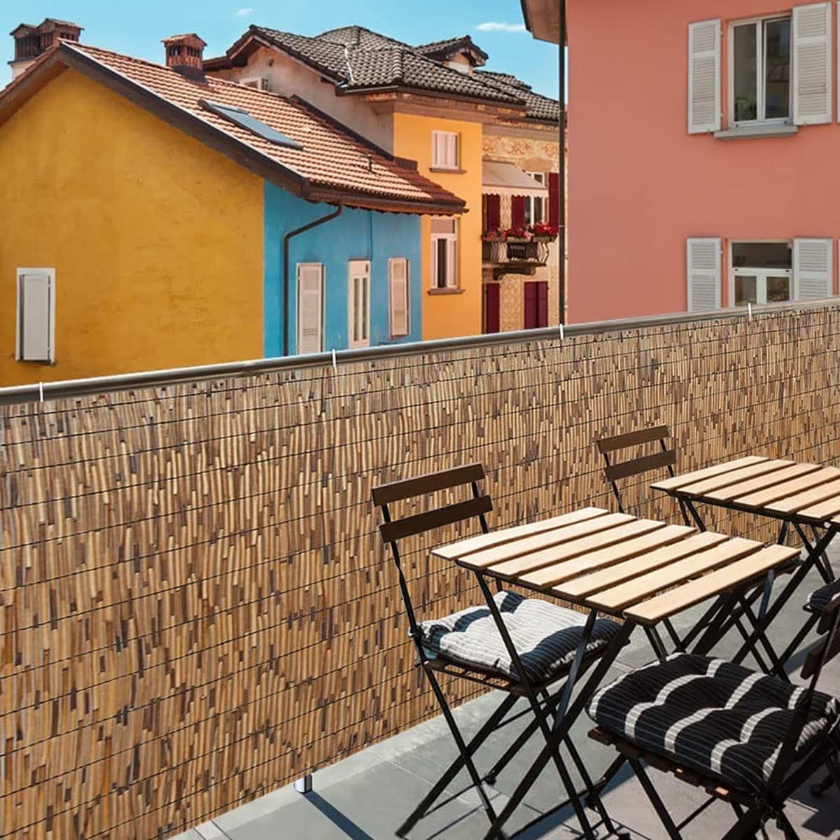 Ogrodzenia ogrodowe rolki naturalne ogrodzenie panele tarasowe dekoracje domowe balkon ochrona prywatności ekran zewnętrzny bambusowy ogrodzenie ekranu (rozmiar: 100 cm x 700 cm (3,3 stopy x 23