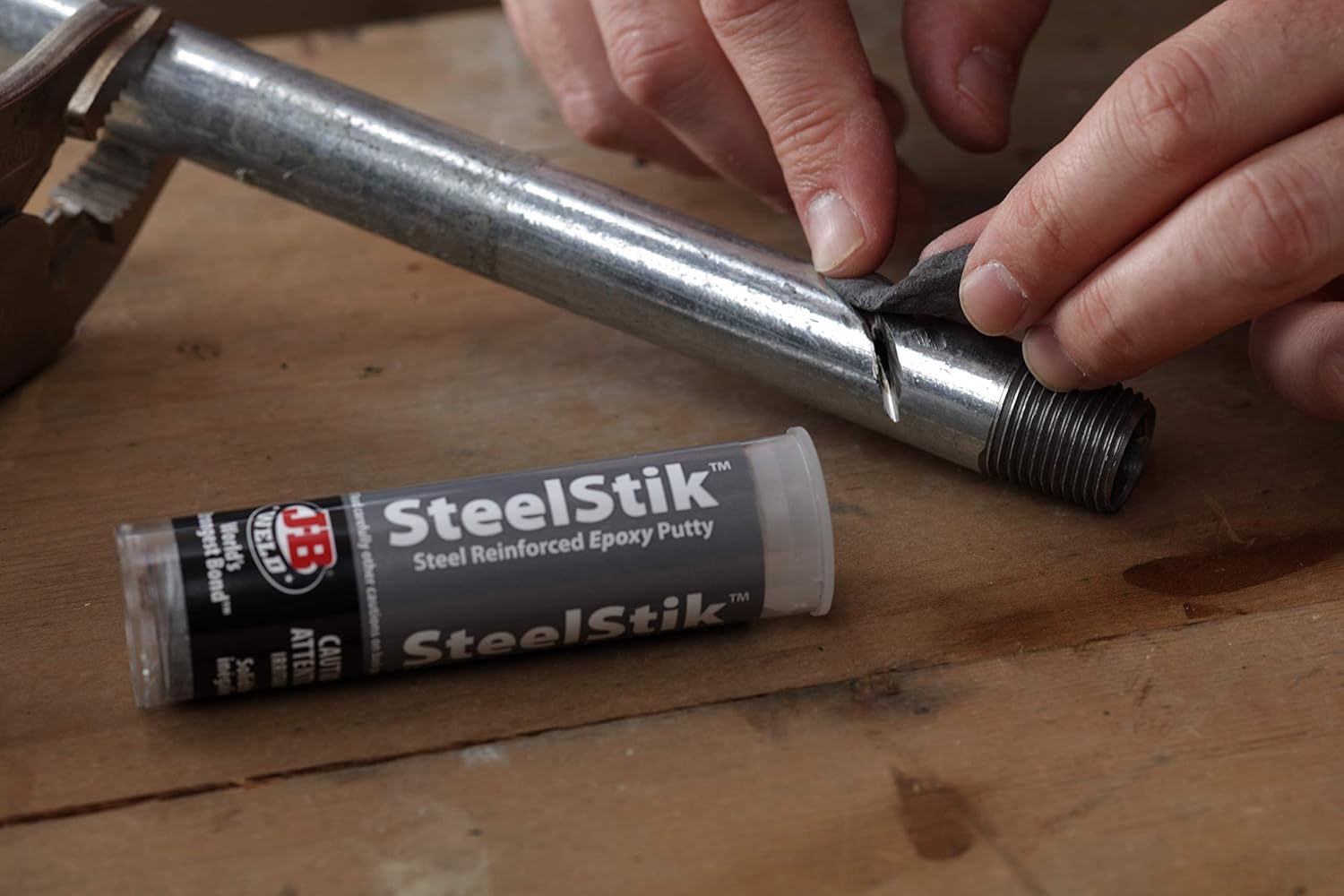J-B Weld 8267-S SteelStik Steel Reinforced Epoxy Putty Stick - 2 oz : Industrial & Scientific