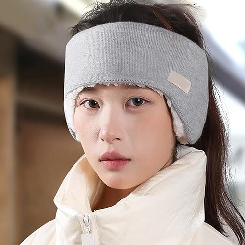 Miniatura 3 de BBAUER Diadema de tela cálida, orejeras insonorizadas de invierno, resistentes al viento, absorben la humedad