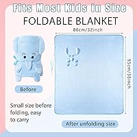Vista 4 de Boyiee Paquete de 9 mantas de viaje para niños para avión, mantas para siesta de guardería a granel pequeños y lindos animales, manta de forro polar