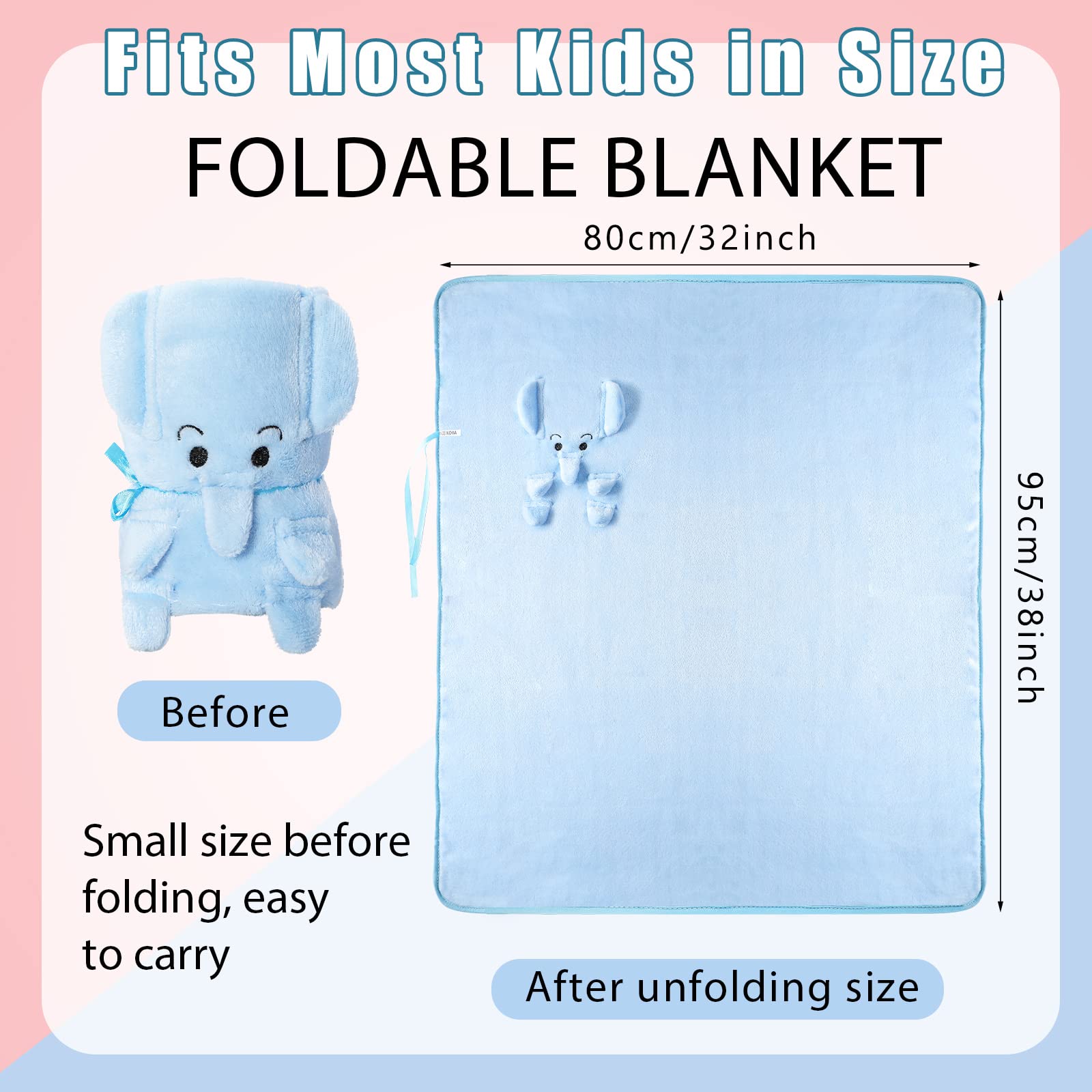 9-teiliges Kinder-Decken-Set – Flanell-Fleece, Tiermuster, Je 96,5x81,3 Cm, Für Schule & Reisen