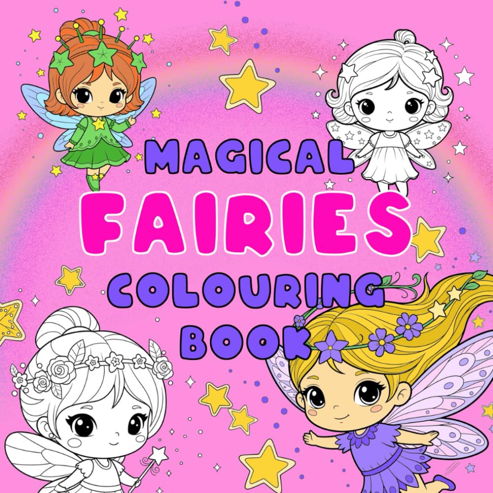 Fairy Colouring Book: Fun and Easy Designs for children age 3+