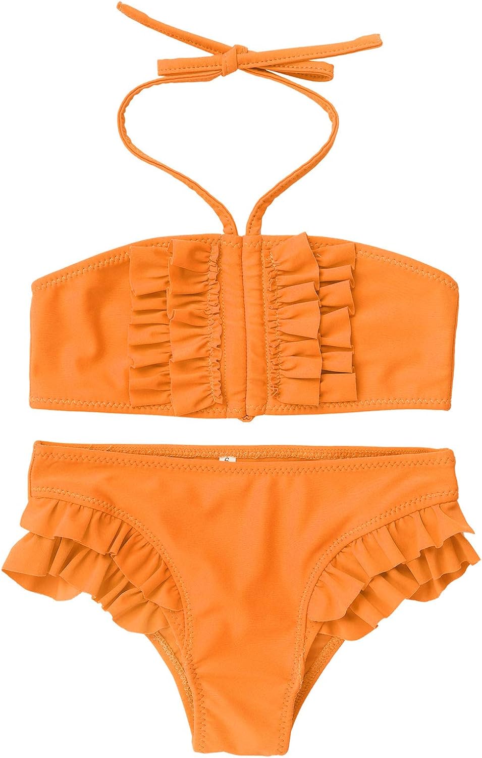TTAO Girls Kids Two Piece Bikini Set Swimsuits Ruffle Top with Bottom Summer Swimwear Bathing Suits