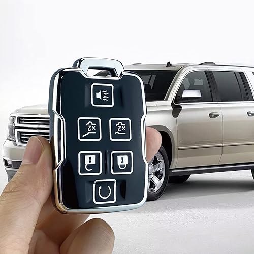 Miniatura 4 de Funda para llavero compatible con Chevy Silverado 1500 2500HD 3500HD Tahoe Suburban Colorado Canyon GMC Sierra Yukon Accesorios Protector de carcasa