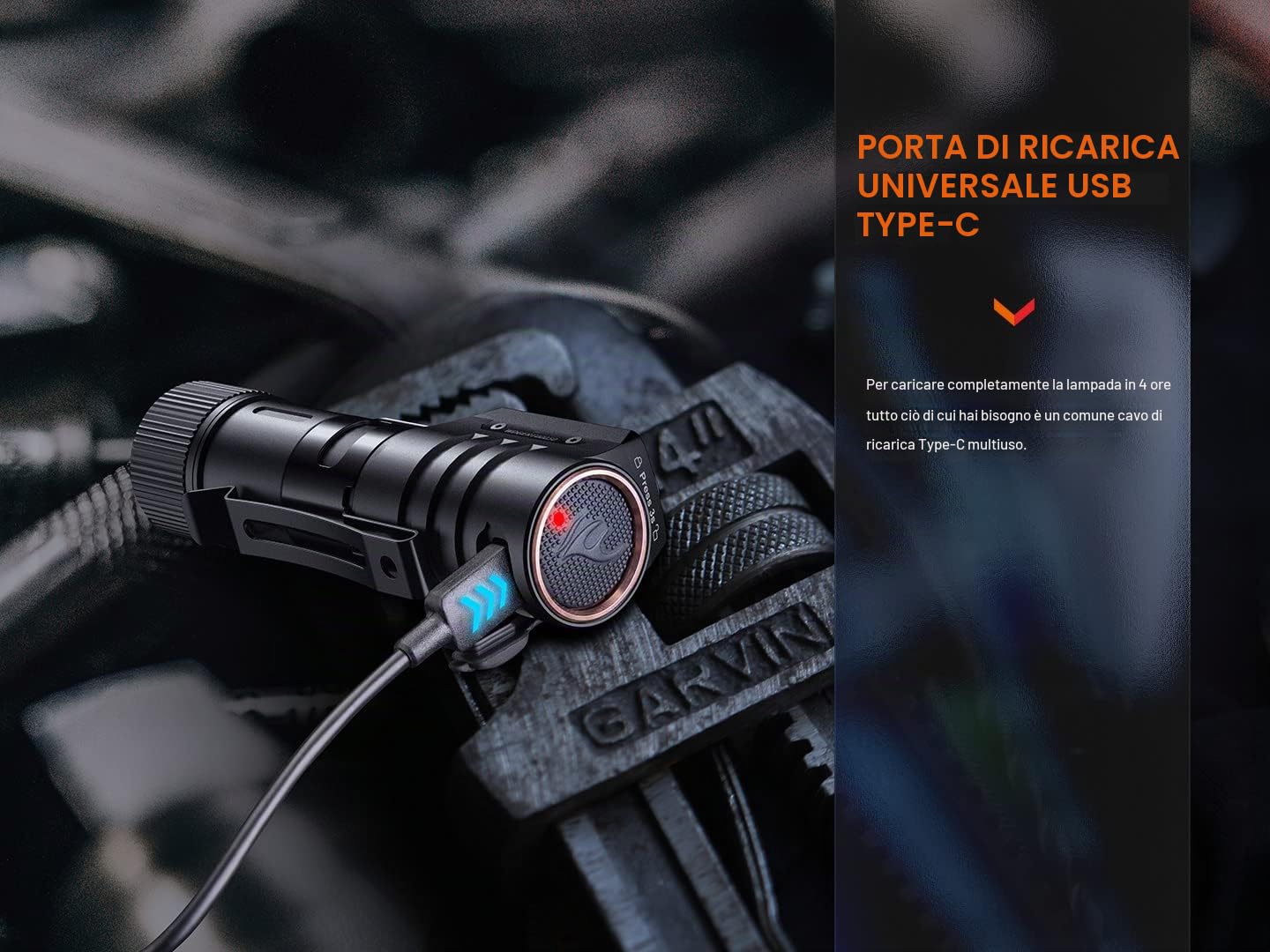 fenix HM71R, lampada frontale ricaricabile e rimovibile, 2700 lumen, 230 m, max 48 ore, base magnetica, IP68, colore nero