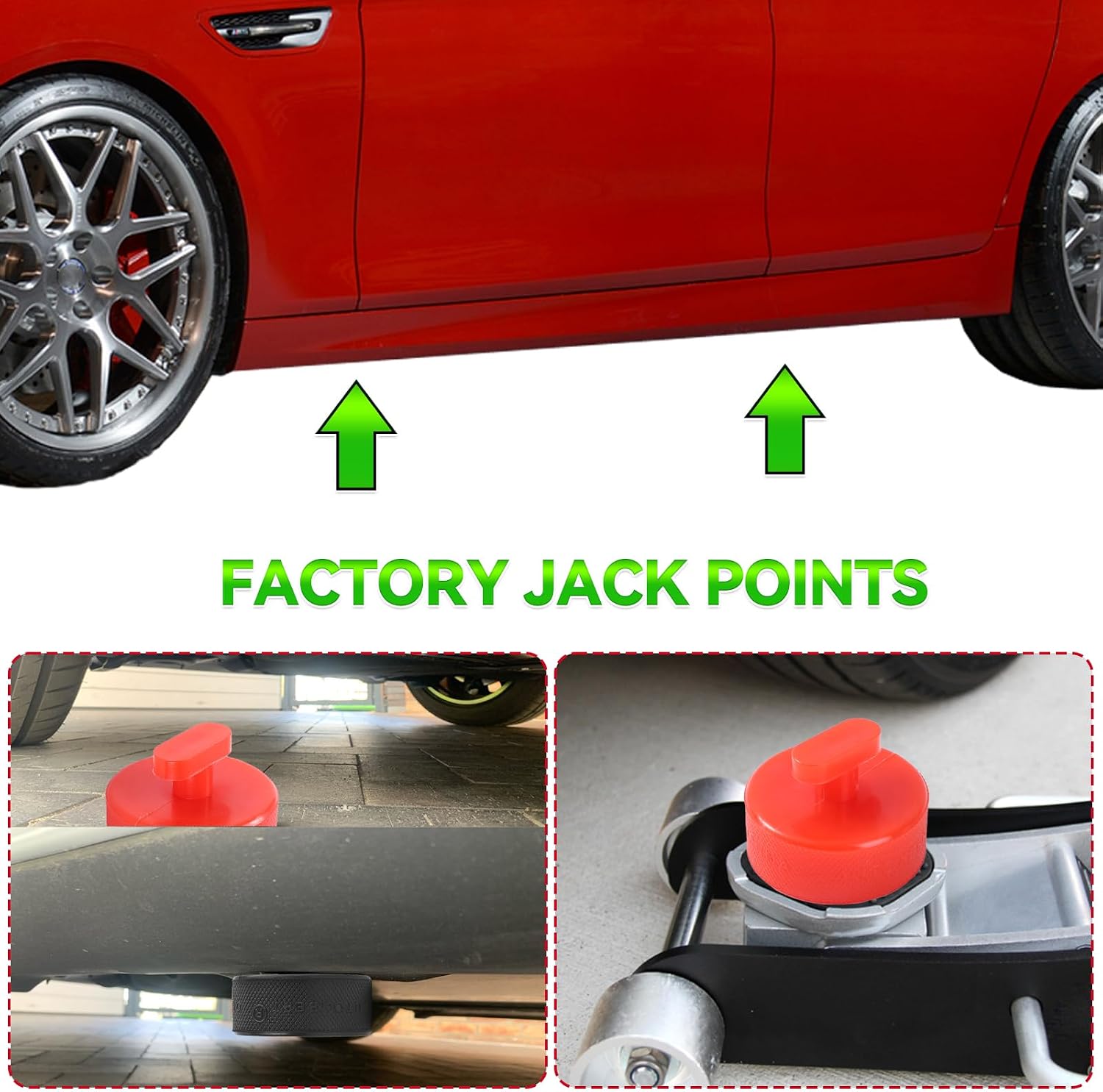 Car Jack Pad Lift Round Solid Polyethylene Point Adapter Sturdy Jack Support Block with Storage Bag for Chevrolet Corvette C5 C6 C7 GS Z06 Z51