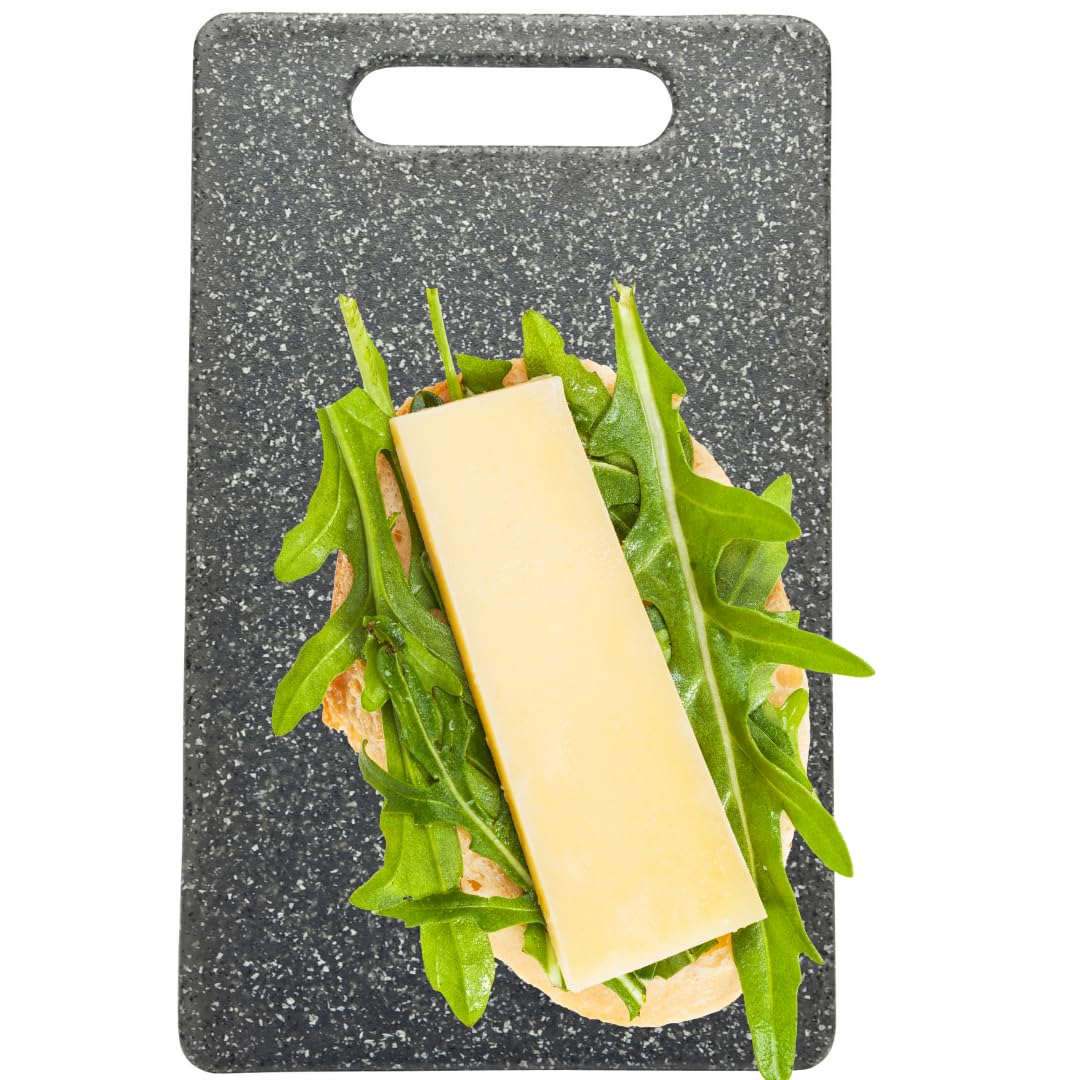 Medium Black Chopping Board - 30 x 20cm Granite Effect. Hygienic, Knife Friendly When Cutting Or Preparing in The Kitchen. Scratch Resistant, Double-Sided Use, Ridged & Tough. Dishwasher Safe. — image 1