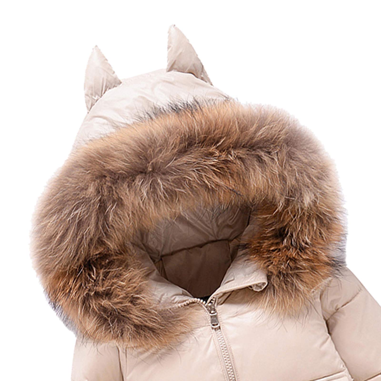 amropi Combinaison de Ski Bébé Filles Veste de Duvet à Capuche et Pantalons de Neige 2 Pièces Hiver Ensemble de Ski pour 1-5 Ans