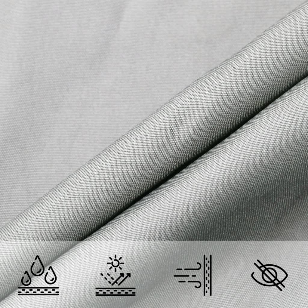 Toldo Gris Claro 5 x 3,5 M 100% Poliéster Oxford | Revestimiento de PU, Anillos en D Antioxidante, Impermeable, Uso Jardín Patio Piscina