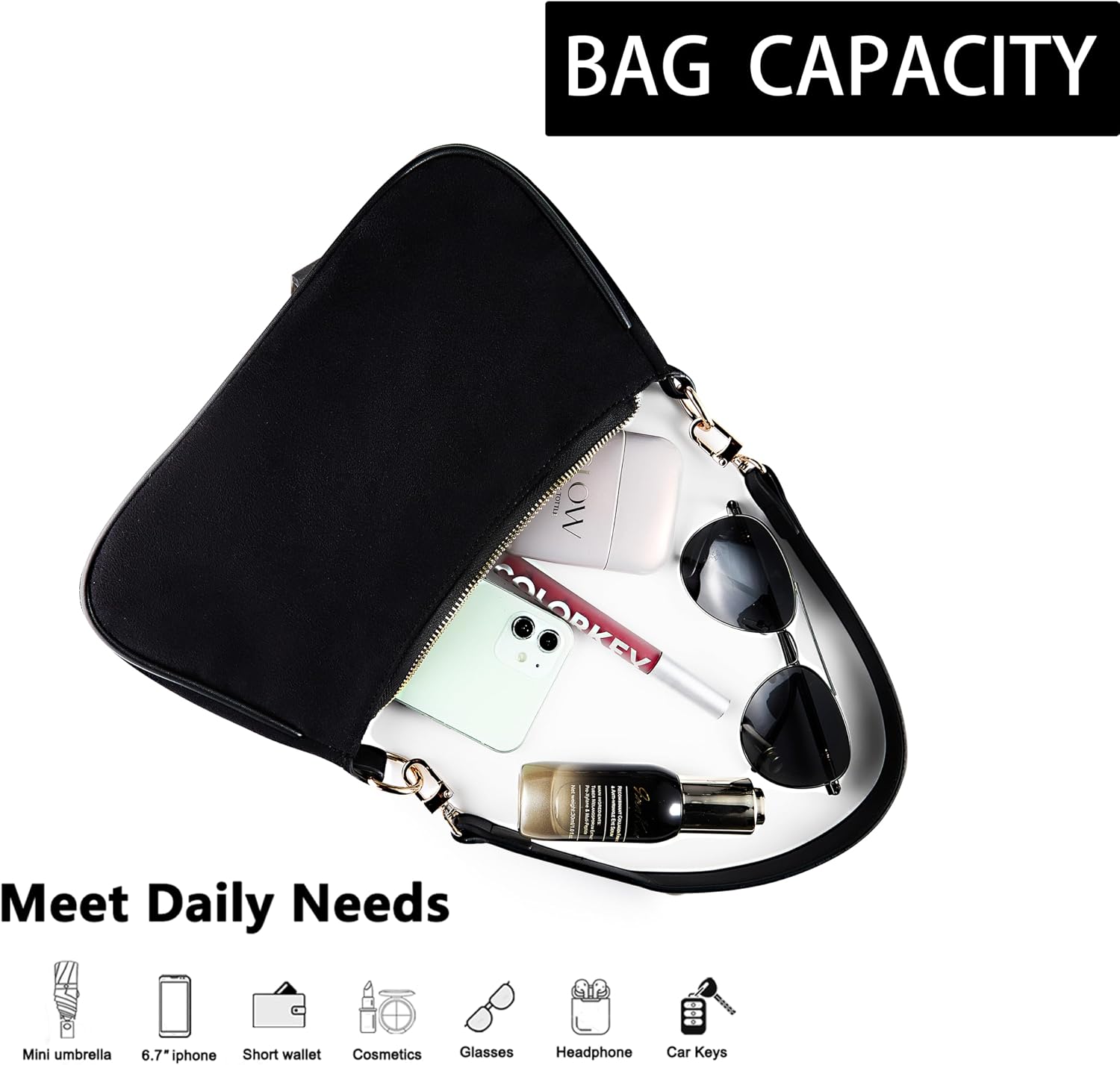 VODIU Shoulder Bag for Women, Clutch Tote Handbags Small Purse Hobo Bag