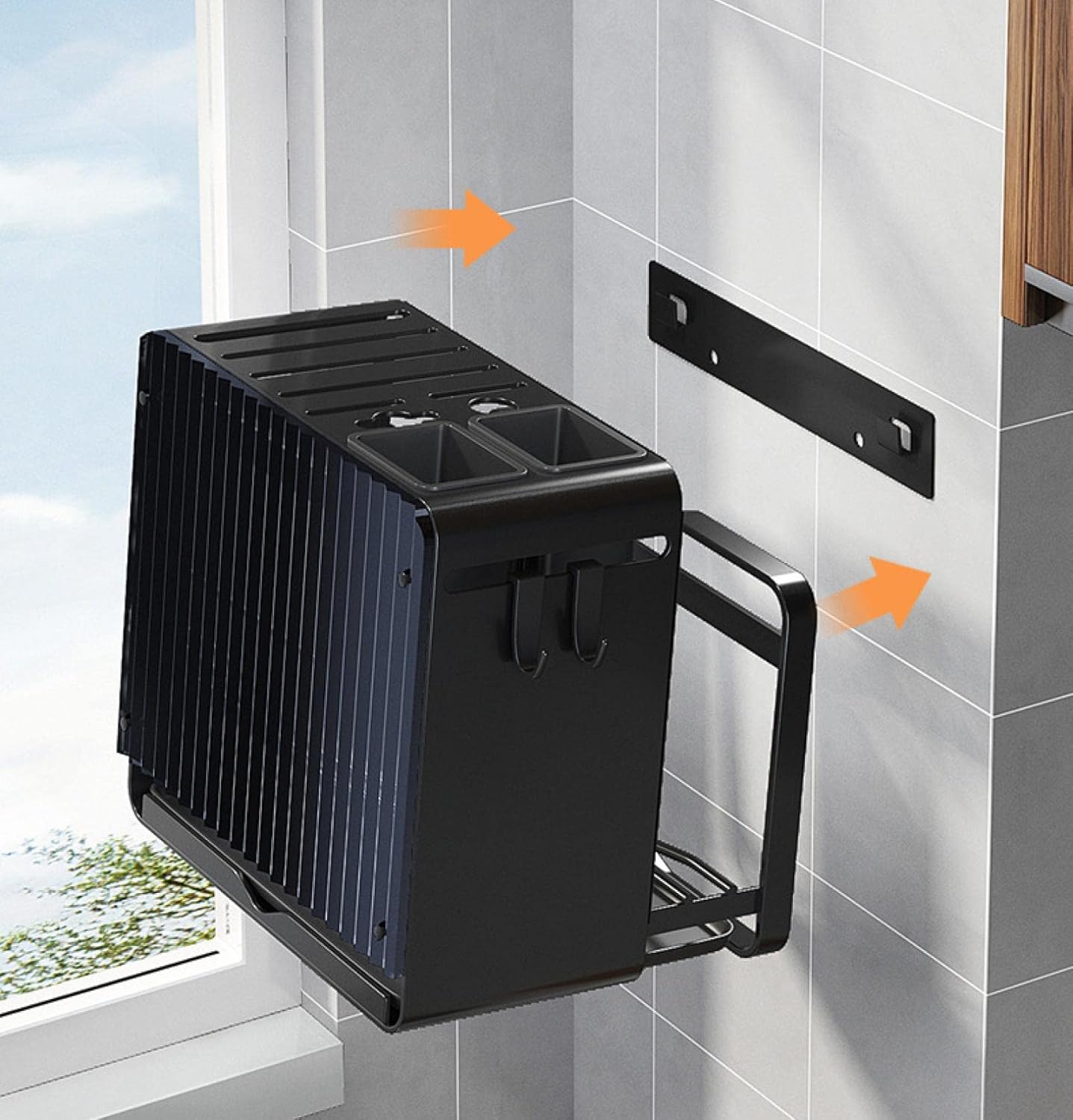 Non-Punching Tool Holder Household Tool Storage And Arrangement Rack Non-Punching Wall Chopping Board Tool Holder Shelf