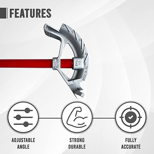 Miniatura 2 de Dobladora EMT de 12" - Dobladora manual con cabezal y mango de acero - Dobladora de conductos de aluminio montaje completo - Dobladora de tubos de
