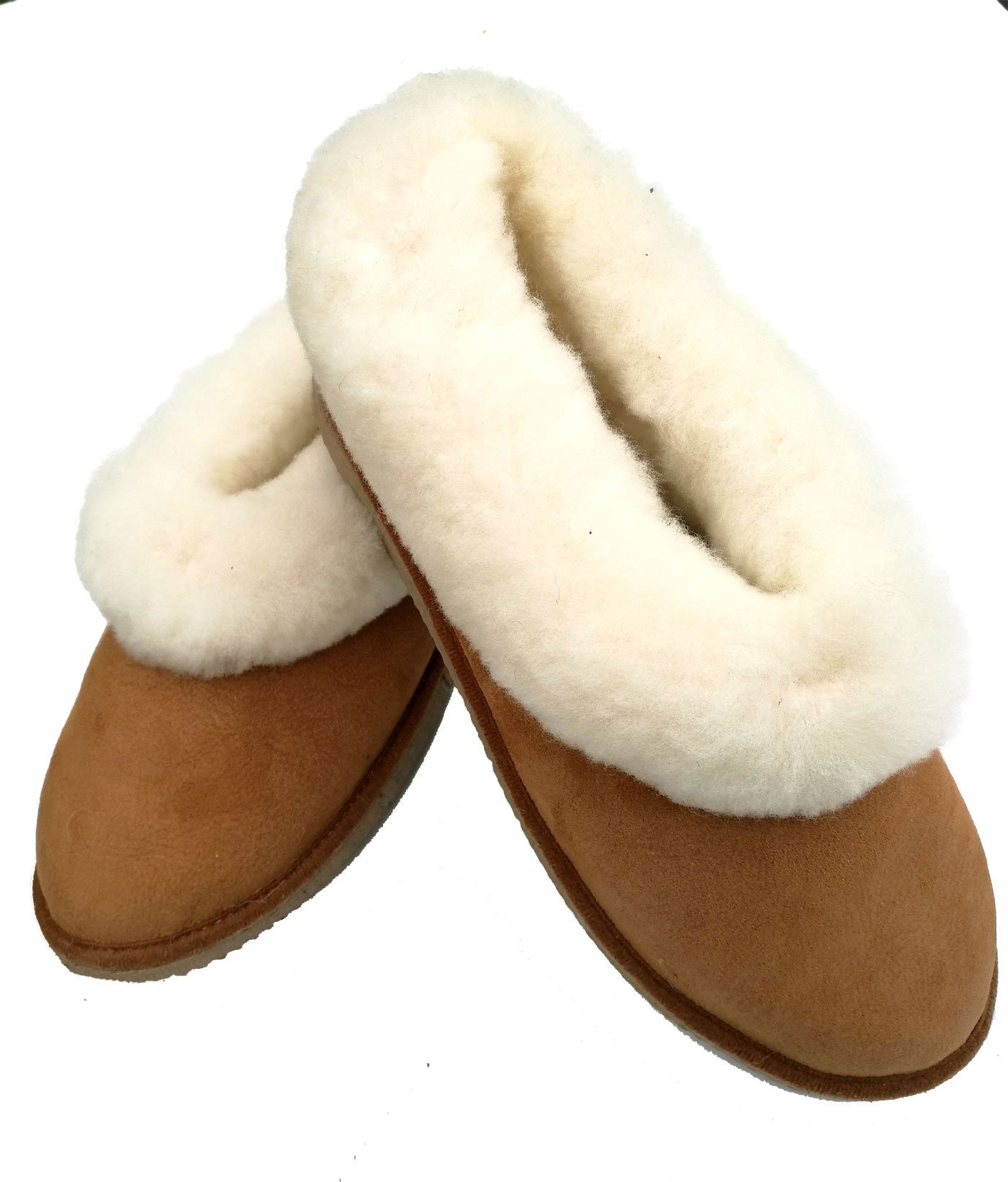 HDH chaussons femmes camel fourrés peau de mouton - tannage naturel