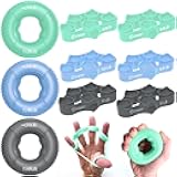FitBeast Grip Strength Trainer, Finger Exerciser, Forearm Strengthener 9-Piece Kit, Hand Grip Strengthener Targeted Strength, Relief & Recovery