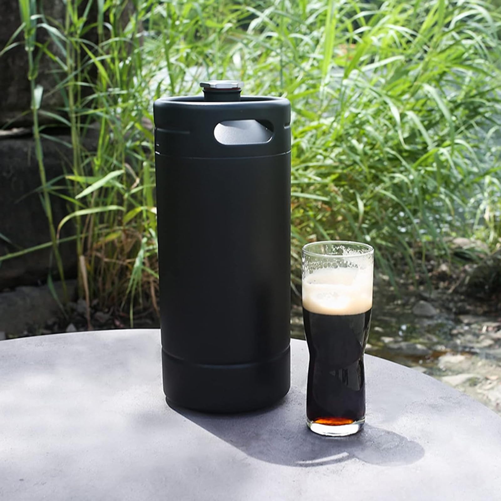 Generisch Edelstahl Brauerei Miniaturfass, isolierter Lagerbehälter für Bier, Lagerbier, auslaufsicherer Deckel, Bierkrümmer, Gärgefäß aus Edelstahl
