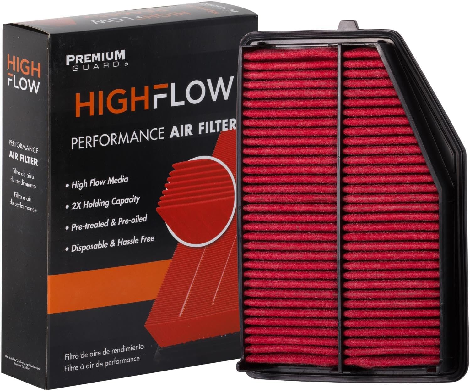 HIGHFLOW High Performance, Pre-Oiled Disposable Engine Air Filter PA99051X | Fits 2015-2016 Honda CR-V