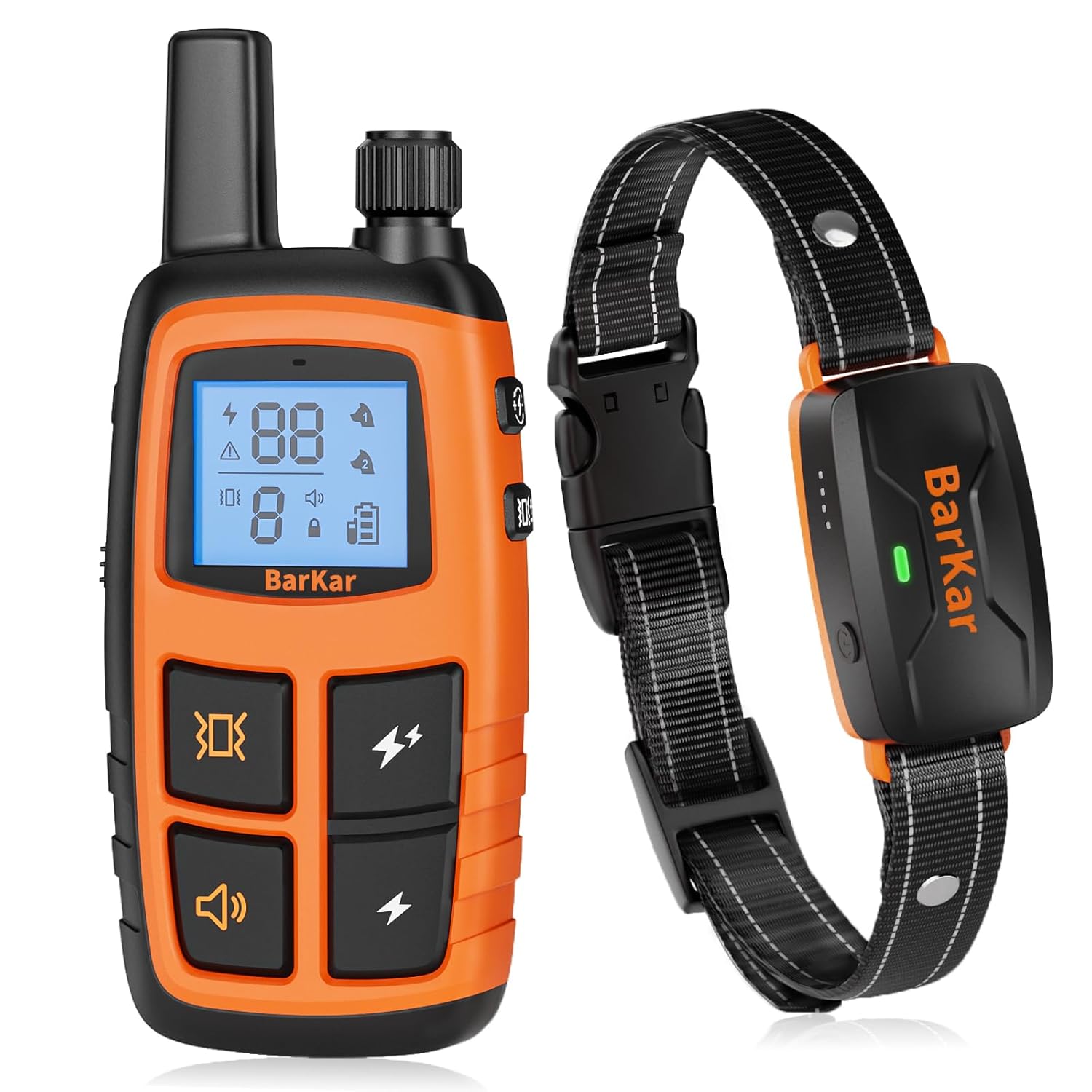 BarKar Dog Shock Collar with 4 Training Modes IPX7 Waterproof Dog Training Collar with IPX4 Remote 2600FT Electric