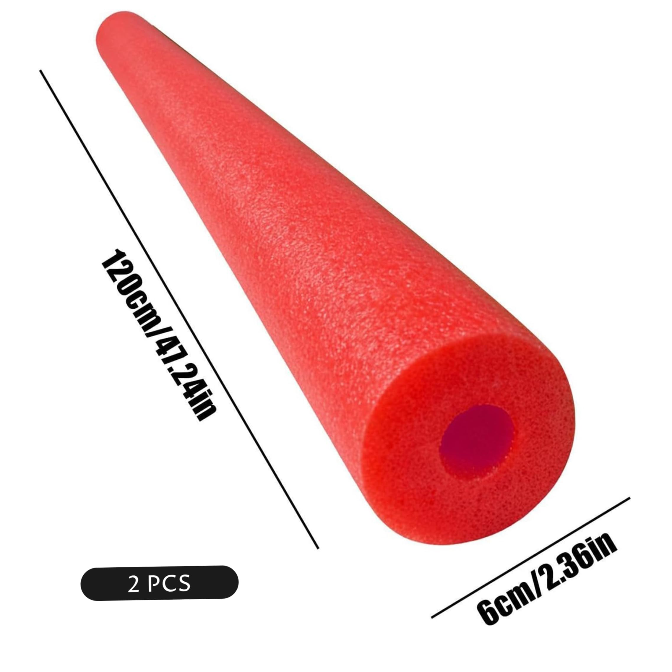 2 fideos de piscina jumbo, flotador de piscina de espuma para entrenamiento de natación y manualidades, azul, 2.36 x 47.24 pulgadas