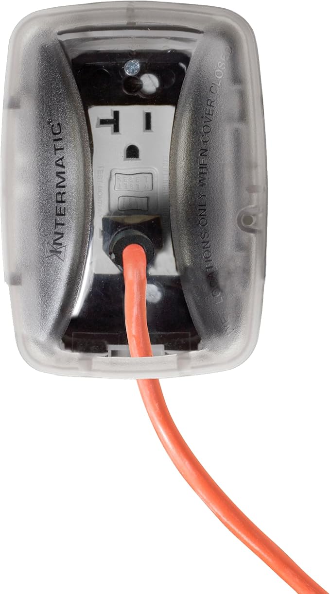 Intermatic WP3100C Weatherproof Electrical Outlet Cover (In-Use)
