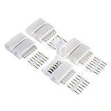 6-Pin to Cut-End Connector Compatible with Nanoleaf Essentials Lightstrips (4 Pack, White)