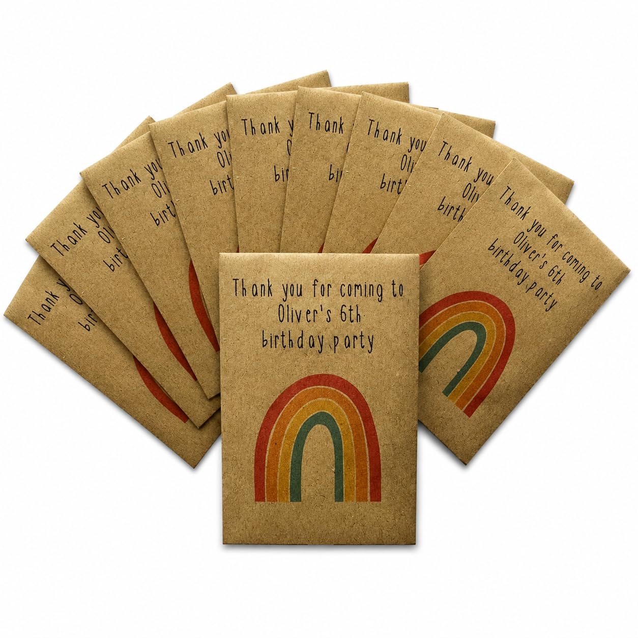 Rainbow Wildflower Seed Packets x30 - Personalised Birthday Gifts (30)