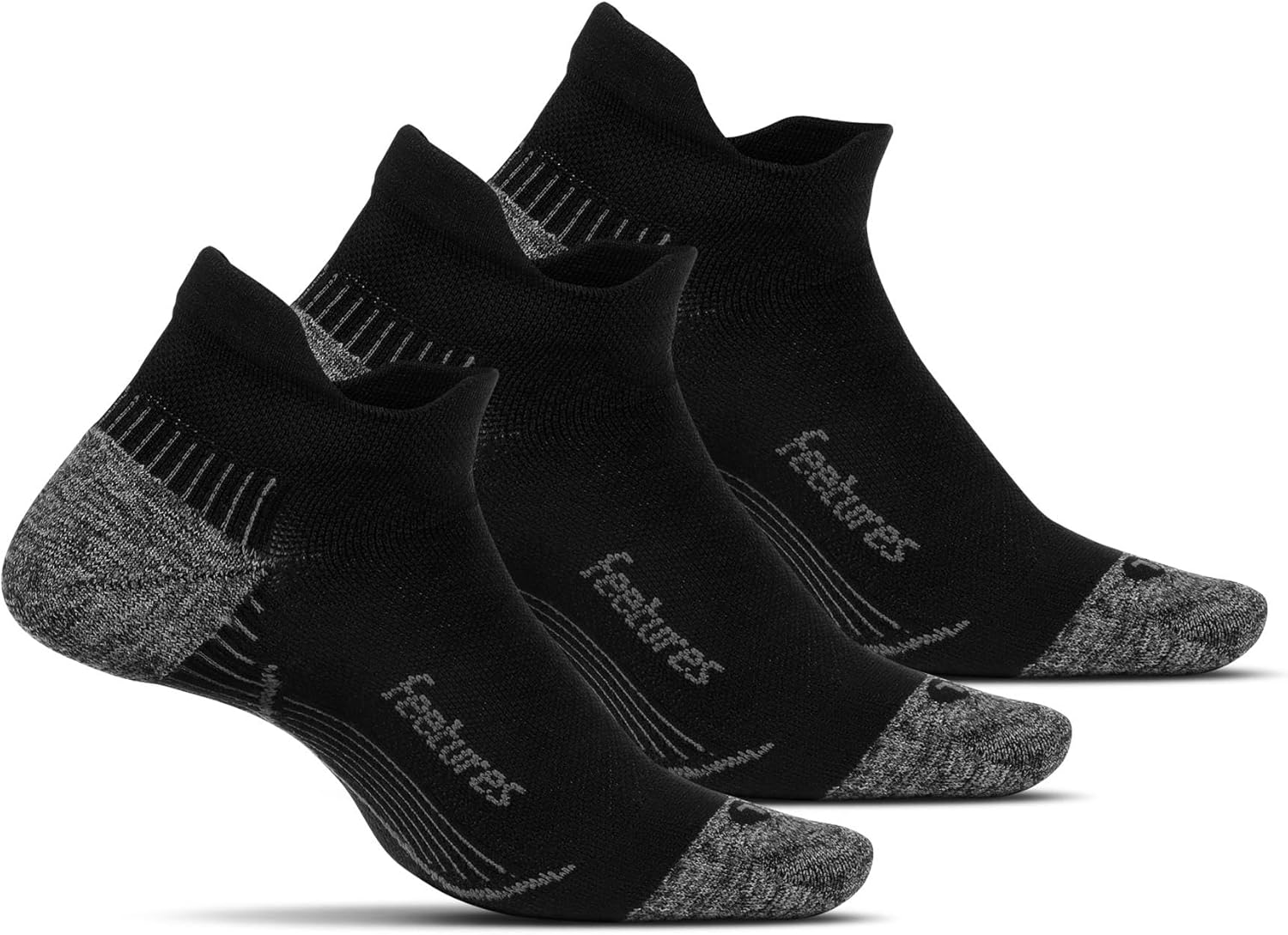 Feetures Plantar Fasciitis Relief Sock Light Cushion No Show Tab - Targeted Compression Sock for Women & Men