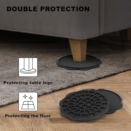 Miniatura 5 de Almohadillas de muebles para sillas de camping, antihundimiento, muebles de exterior, protectores de patas de silla para arena, césped o suelo