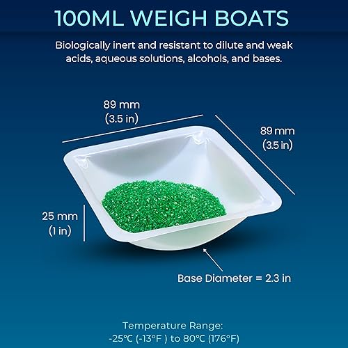 Miniatura 5 de Pure Ponta Weigh Boats Medium  Paquete de 125 bandejas de plástico desechables de 34fl oz para pesar y mezclar líquidos y polvo con diseño de