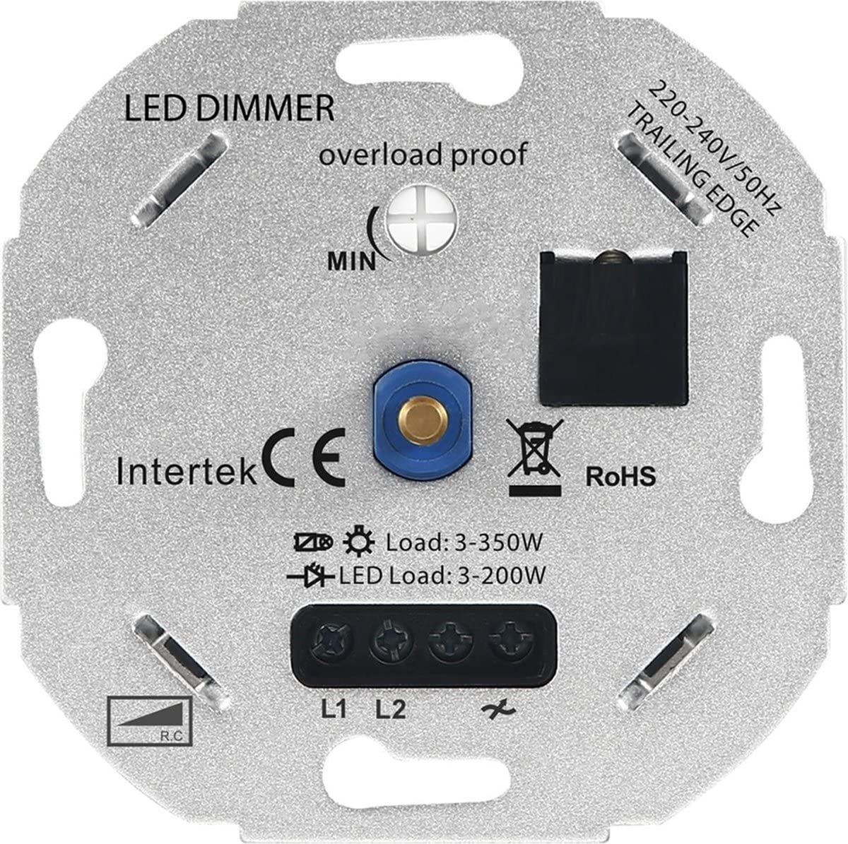 Dimmer LED universale 3-350 Watt 220-240V - Taglio di fase - Universale