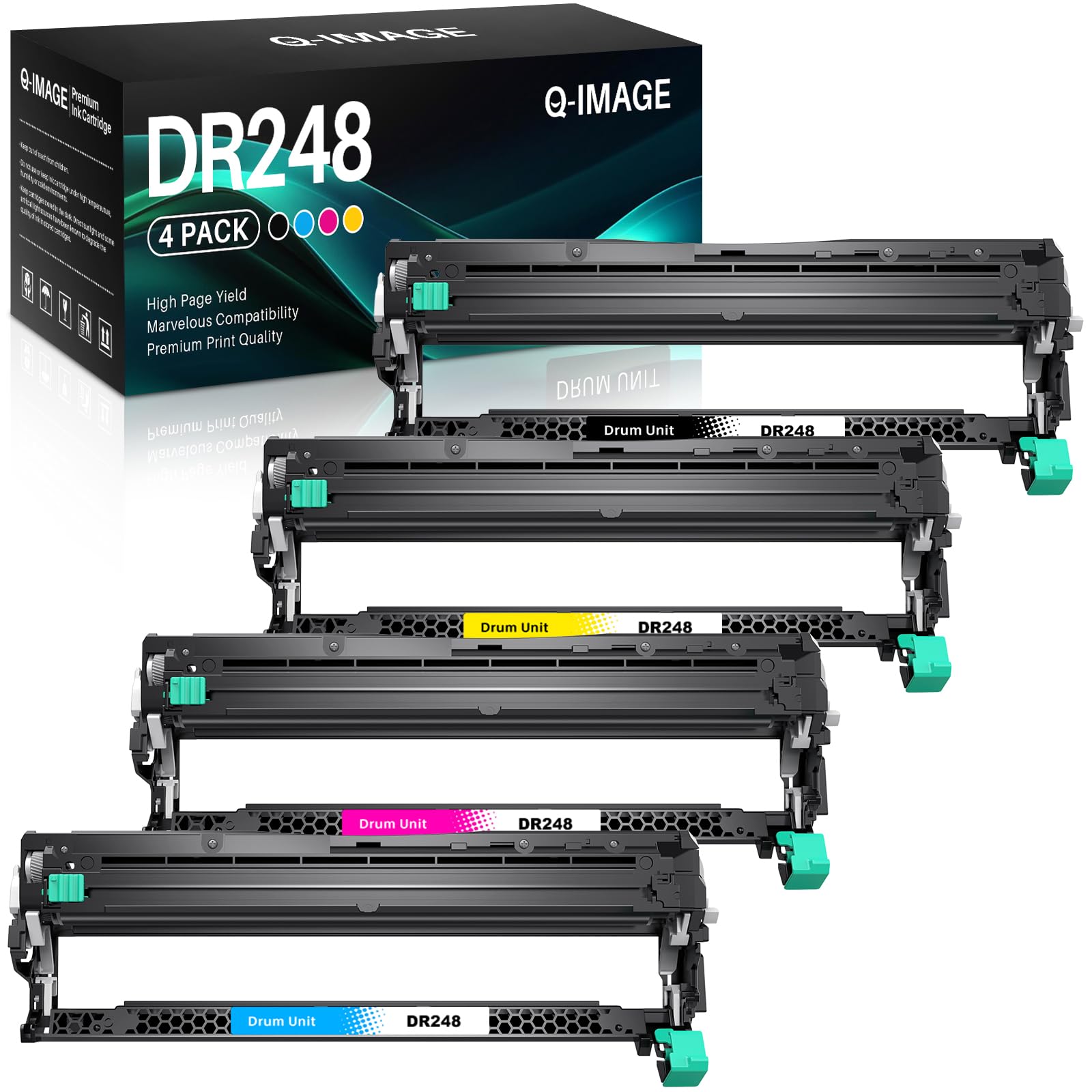 DR248CL DR248 Unité tambour de rechange pour Brother DR248-CL Compatible avec Brother MFC-L3740CDW MFC-L3760CDW MFC-L3740CDWE DCP-L3560CDW HL-L3240CDW MFC-L8390CDW HL-L3220CWE HL-L3220CW HL-L3220CW