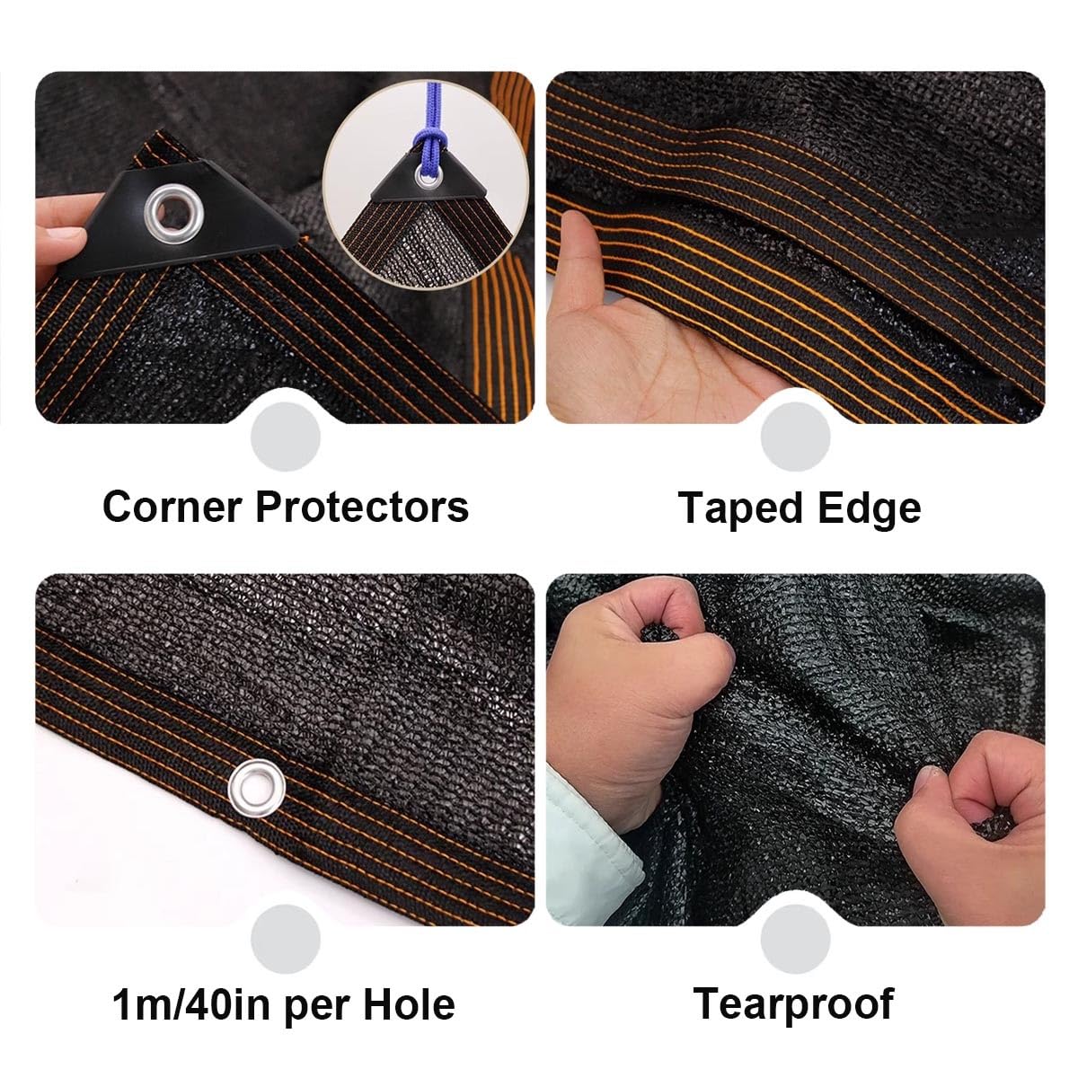 Sonnenschutznetz 7x7m mit Ösen 80% UV Schutz & Schattierungsnetz für Gärten Innenhöfe Gewächshäuser Pools Ideal für Outdoor Nutzung