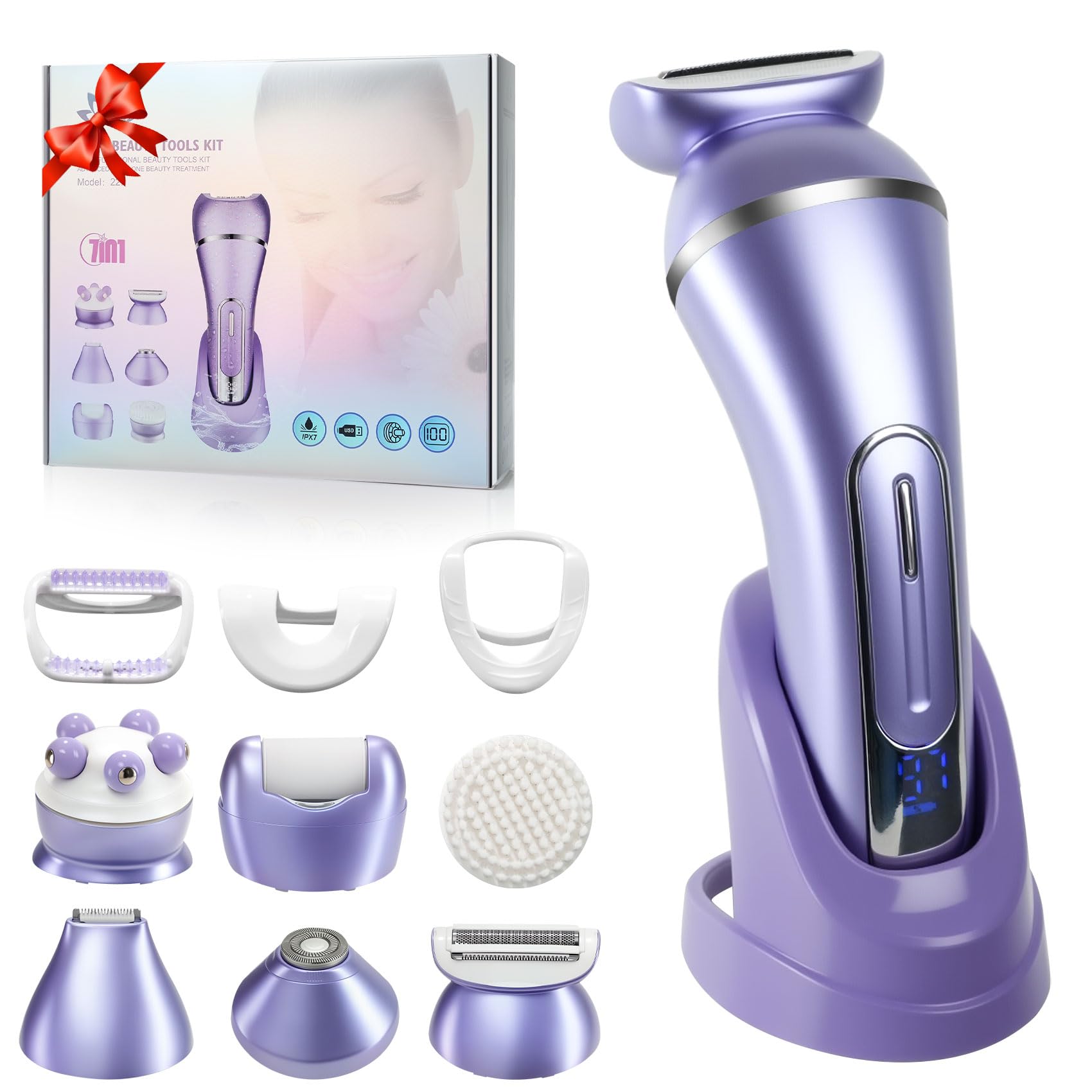 光美容器 Ladolce HIGH POWER HANDY EPILATOR Amazon.com : 7-in-1 Rechargeable epilator for Women with LED
