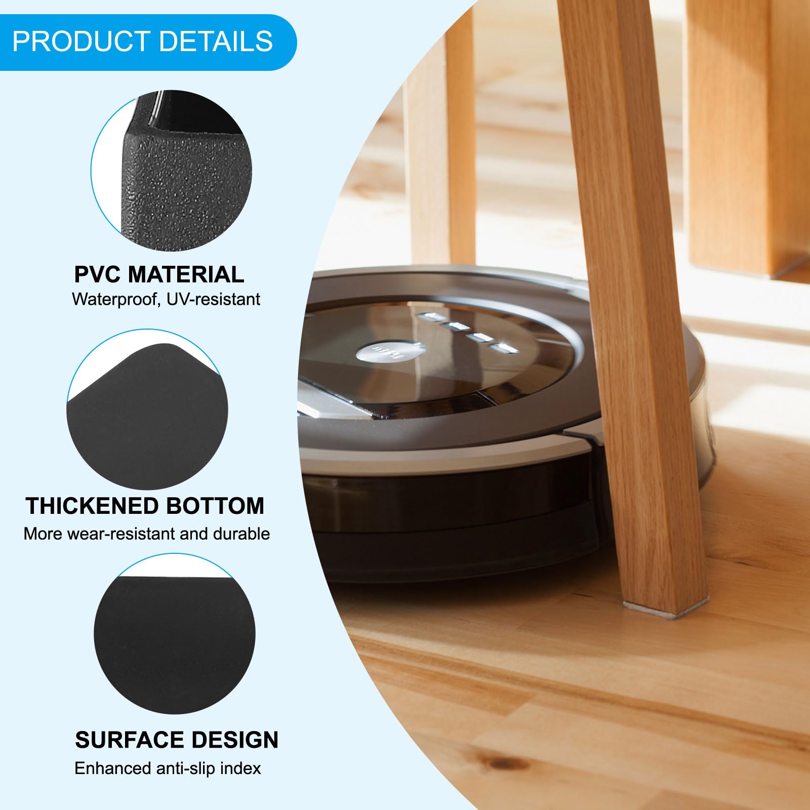 PATIKIL Square Plastic Hole Plugs 1.2 Inch - Image 3