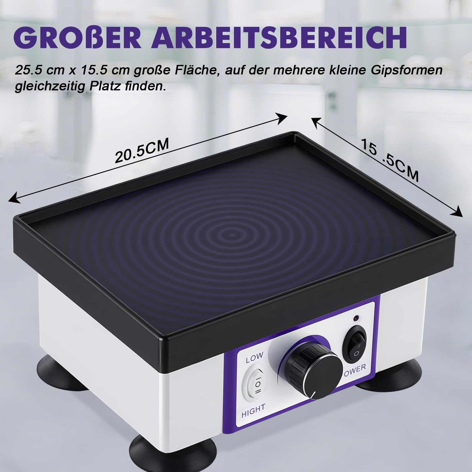 YUCHENGTECH Rüttelplatte Gips 120W Lab Equipment | Einstellbar Geeignet für Gips Harz und Backanwendungen