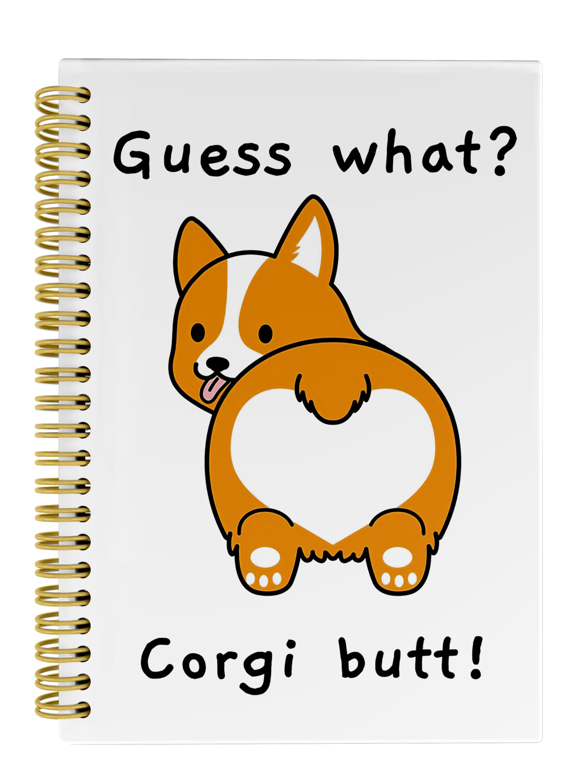 Knibeo Corgi Notebook Journal - Corgi Gifts for Corgi Lovers, Cute Journal, Kawaii Notebook, Corgi Gifts, 5.5×8.3 Spiral Bound Notebook with 164 Pages