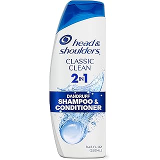 Head & Shoulders Anti-Dandruff Shampoo and Conditioner, Classic Clean 2-in-1, 1% Pyrithione Zinc, Flake Control, Deep Clean, Scalp Care, Fresh Scent, 8.45 fl oz