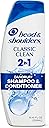 Head & Shoulders Anti-Dandruff Shampoo and Conditioner, Classic Clean 2-in-1, 1%!P(MISSING)yrithione Zinc, Flake Control, Deep Clean, Scalp Care, Fresh Scent, 8.45 fl oz