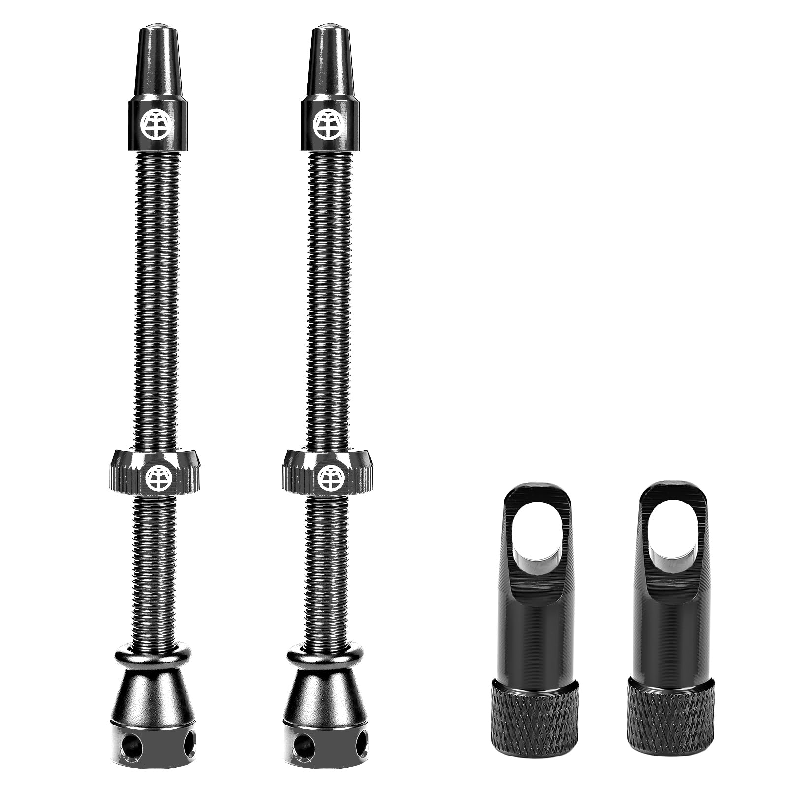 OFFBONDAGE Tubeless Valve Stems 45/65/85 mm, Super Light Alloy Presta Valve Stem Kit with Valve Core Remover Tool, Fits Most Road MTB Rim - Multiple Color and Size Options(1 Pair)